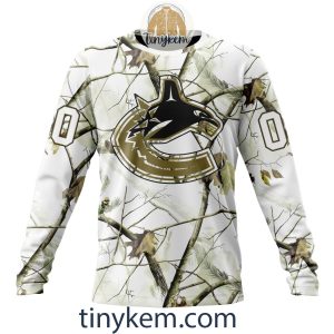 Vancouver Canucks Customized Hoodie Tshirt With White Winter Hunting Camo Design2B4 3qBB2