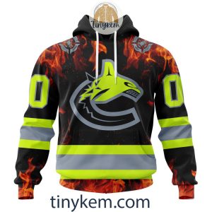Vancouver Canucks Customized St.Patrick’s Day Design Vneck Long Sleeve Hockey Jersey