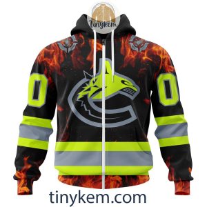 Vancouver Canucks Firefighters Customized Hoodie Tshirt Sweatshirt2B2 9GiYL