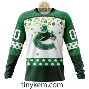 Vancouver Canucks Hoodie Tshirt With Personalized Design For St Patrick Day2B4 buqaf