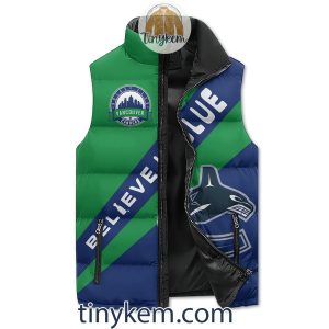 Vancouver Canucks Puffer Sleeveless Jacket Believe In Blue2B3 16nmS