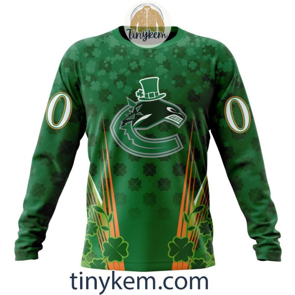 Vancouver Canucks Shamrocks Customized Hoodie, Tshirt: Gift for St Patrick’s Day