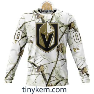 Vegas Golden Knights Customized Hoodie Tshirt With White Winter Hunting Camo Design2B4 RcU0h