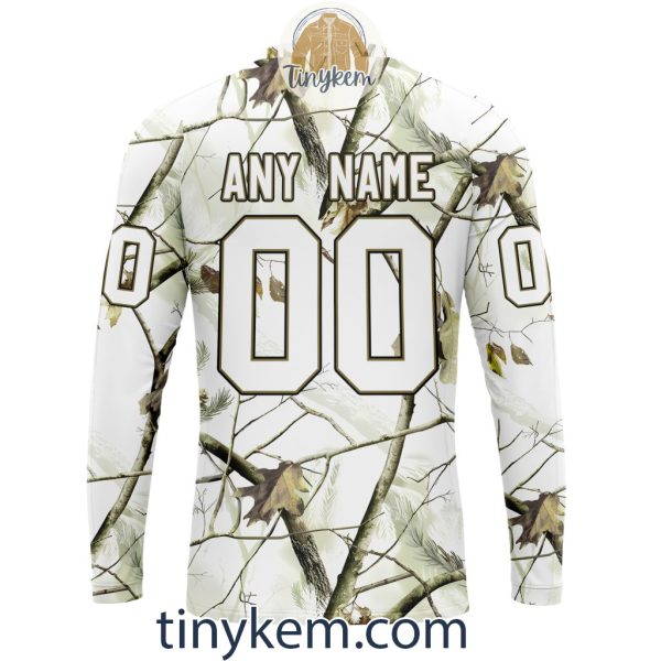 Vegas Golden Knights Customized Hoodie, Tshirt With White Winter Hunting Camo Design