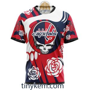 Washington Capitals Customized Hoodie Tshirt With Gratefull Dead Skull Design2B6 KUMvN