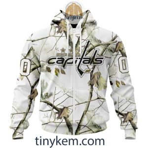 Washington Capitals Customized Hoodie Tshirt With White Winter Hunting Camo Design2B2 TYDiT