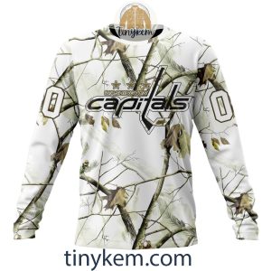 Washington Capitals Customized Hoodie Tshirt With White Winter Hunting Camo Design2B4 Lr8sh