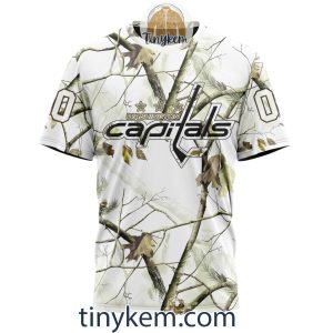 Washington Capitals Customized Hoodie Tshirt With White Winter Hunting Camo Design2B6 bvU0v