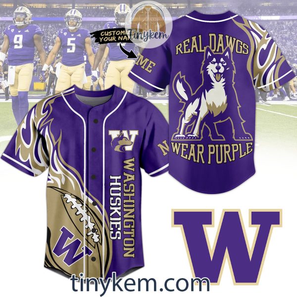 Washington Huskies Customized Baseball Jersey: Real Dawgs Wear Purple