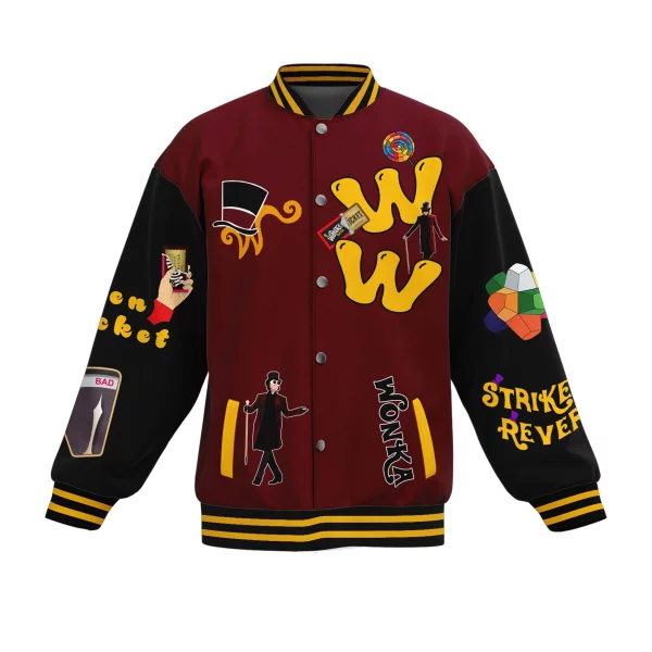 Willy Wonka Baseball Jacket: I Am The Music Makers And The Dreamer Of Dreams