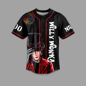 Willy Wonka Customized Baseball Jersey2B2 r0TBN