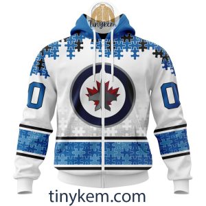 Winnipeg Jets Autism Awareness Customized Hoodie Tshirt Sweatshirt2B2 L9YD8