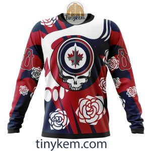 Winnipeg Jets Customized Hoodie Tshirt With Gratefull Dead Skull Design2B4 ndUZv