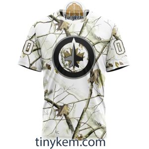 Winnipeg Jets Customized Hoodie Tshirt With White Winter Hunting Camo Design2B6 Kb6GJ