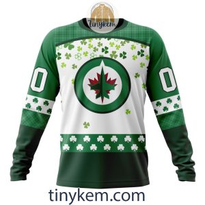 Winnipeg Jets Hoodie Tshirt With Personalized Design For St Patrick Day2B4 FF8sj