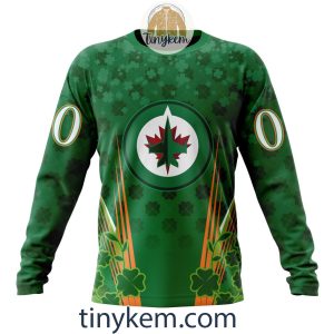 Winnipeg Jets Shamrocks Customized Hoodie Tshirt Gift for St Patricks Day2B4 bNohv