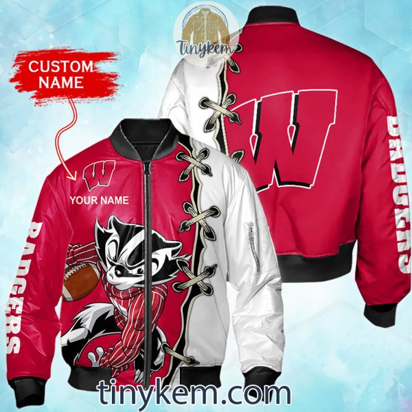 Wisconsin Badgers Custom Name Bomber Jacket