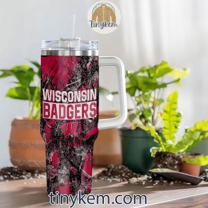 Wisconsin Badgers Realtree Hunting 40oz Tumbler2B4 NQGRE