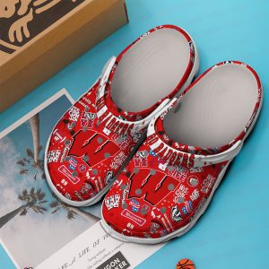 Wisconsin Badgers Unisex Clogs Crocs Icons Bundle Design2B5 9suiD