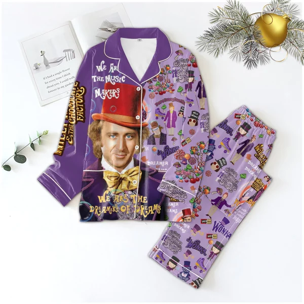 Wonka Purple Pajamas Set: Charlie and the Chocolate Factory