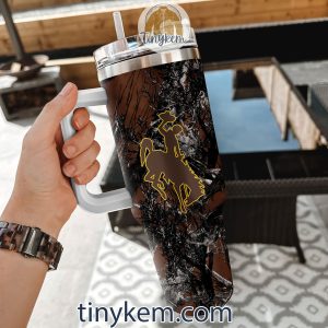 Wyoming Cowboys Realtree Hunting 40oz Tumbler2B2 TOMNR