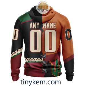 Arizona Coyotes Home Mix Reverse Retro Jersey Customized Hoodie Tshirt Sweatshirt2B3 9FguV