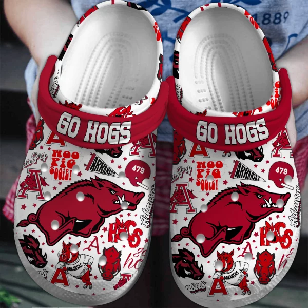 Arkansas Razorbacks Unisex Clogs Crocs: Go Hogs