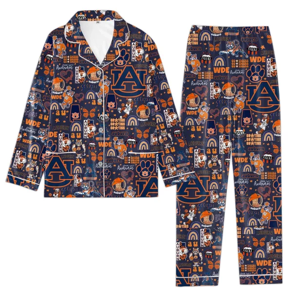 Auburn Tigers Basketball Icons Bundle Pajamas Set