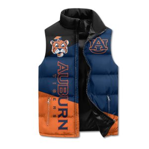 Auburn Tigers Basketball Puffer Sleeveless Jacket We Bleed Orange And Blue2B3 RK3Qi