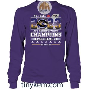 Baltimore Ravens AFC North Champions 2023 Shirt Two Sides Printed2B7 BCMDV