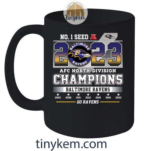 Baltimore Ravens AFC North Champions 2023 Shirt Two Sides Printed
