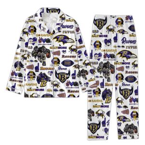 Baltimore Ravens Icons Bundle Pajamas Purple And White Set2B3 BCOPh
