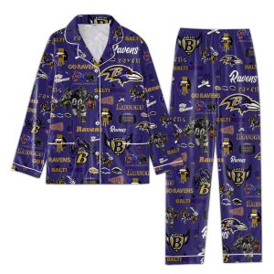 Baltimore Ravens Icons Bundle Pajamas Purple And White Set2B4 aysFL