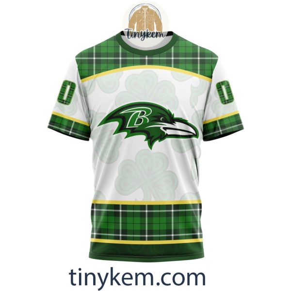 Baltimore Ravens Shamrock Customized Hoodie, Tshirt: Gift For St Patrick Day 2024