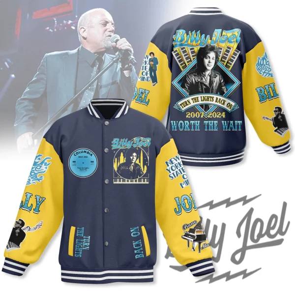 Billy Joel Baseball Jacket: Turn The Lights Back On 2007-2024