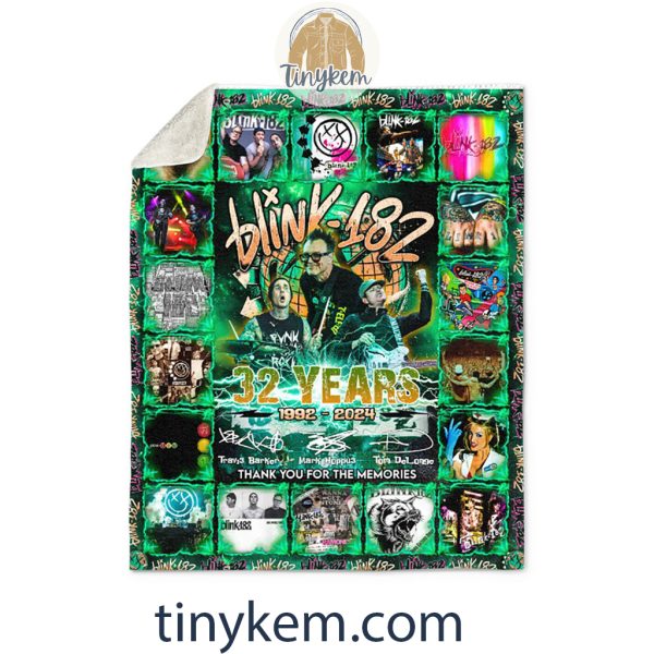 Blink-182 Blanket: 32 Years Anniversary 1992-2024
