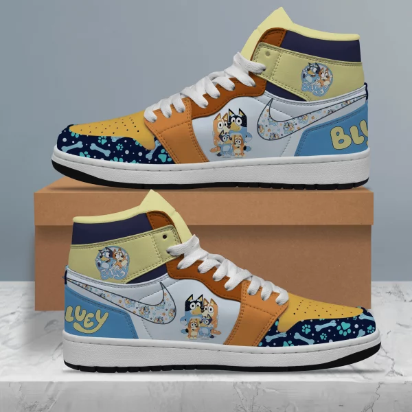 Bluey Custom Air Jordan 1 High Top Shoes