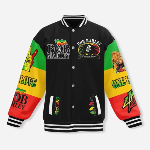 Bob Marley Baseball Jacket: Love The Life You Live