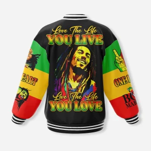 Bob Marley Baseball Jacket Love The Life You Live2B3 T606t