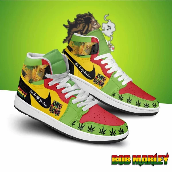 Bob Marley One Love Air Jordan 1 High Top Shoes