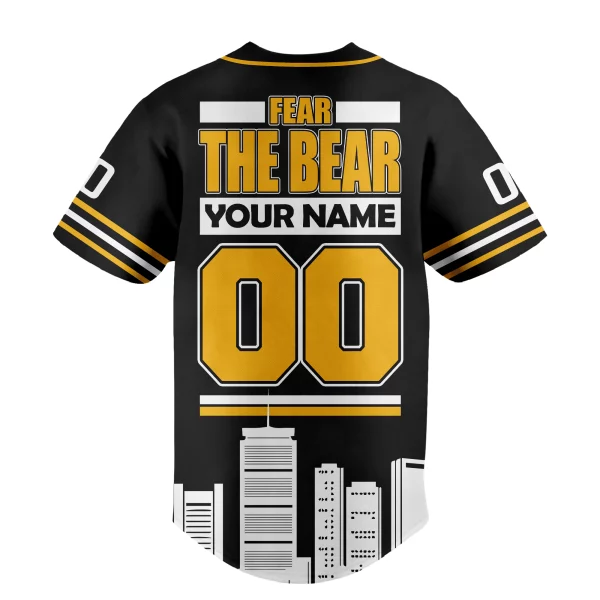 Boston Bruins Customized Baseball Jersey: Fear The Bear
