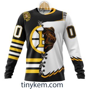 Boston Bruins Home Mix Reverse Retro Jersey Customized Hoodie Tshirt Sweatshirt2B4 Fi2xP