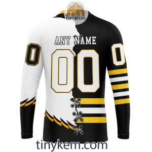 Boston Bruins Home Mix Reverse Retro Jersey Customized Hoodie Tshirt Sweatshirt2B5 VJC1K