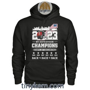 Buccaneers NFC South Champions 2023 Shirt Two Sides Printed Back to Back to Back2B4 Cycf3