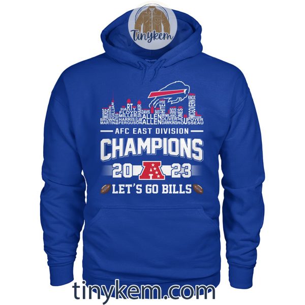 Buffalo Bills AFC East Champions 2023 Tshirt Two Sides Printed