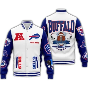 Buffalo Bills Custom Name Baseball Jacket2B4 AiLc1