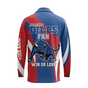 Buffalo Bills Customized Long Sleeve Polo Shirt Bills Fan Win or Lose2B4 61JdU