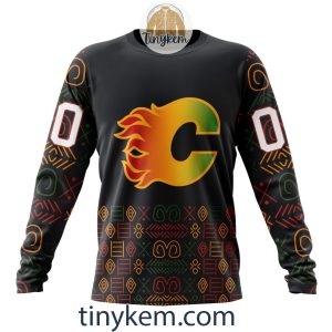 Calgary Flames Black History Month Customized Hoodie Tshirt Sweatshirt2B4 nO38d