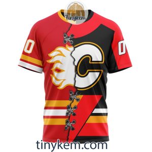 Calgary Flames Home Mix Reverse Retro Jersey Customized Hoodie Tshirt Sweatshirt2B6 TWs41