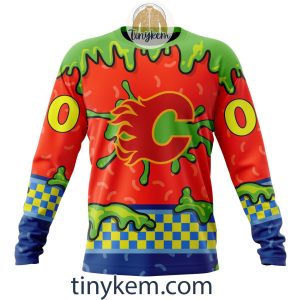 Calgary Flames Nickelodeon Customized Hoodie Tshirt Sweatshirt2B4 BZBku